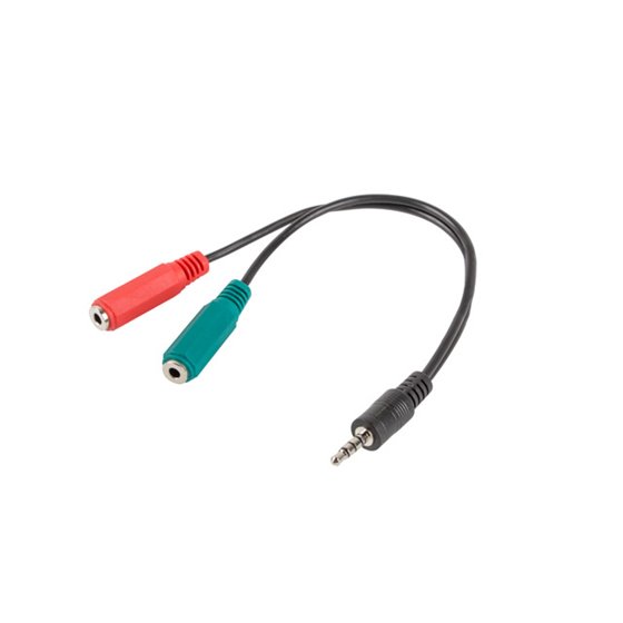 AD-0023-BK cable de audio 0,2 m 3,5mm 2 x 3.5mm Negro