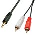 35680 cable de audio 1 m 3,5mm 2 x RCA Negro