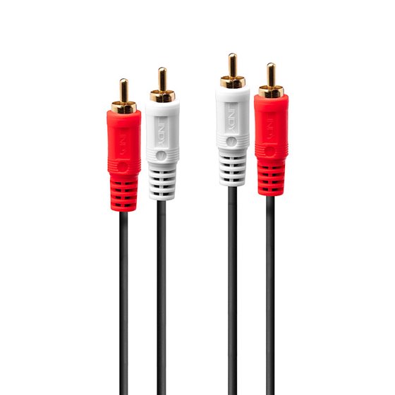 35660 cable de audio 1 m 2 x RCA Rojo, Blanco