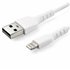 Cable Resistente USB-A a Lightning de 2 m Blanco - Cable de Alimentación y Sincronización USB Tipo A a Lightning con Fibra de Ar