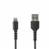 Cable Resistente USB-A a Lightning de 1 m Negro - Cable de Alimentación y Sincronización USB Tipo A a Lightning con Fibra de Ara