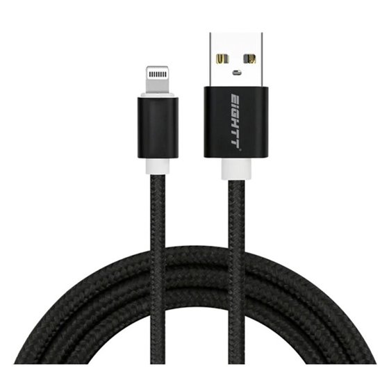 ECI-2B cable de conector Lightning 1 m Negro