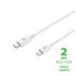 USBLIGHTC2MWH cable de conector Lightning 2 m Blanco