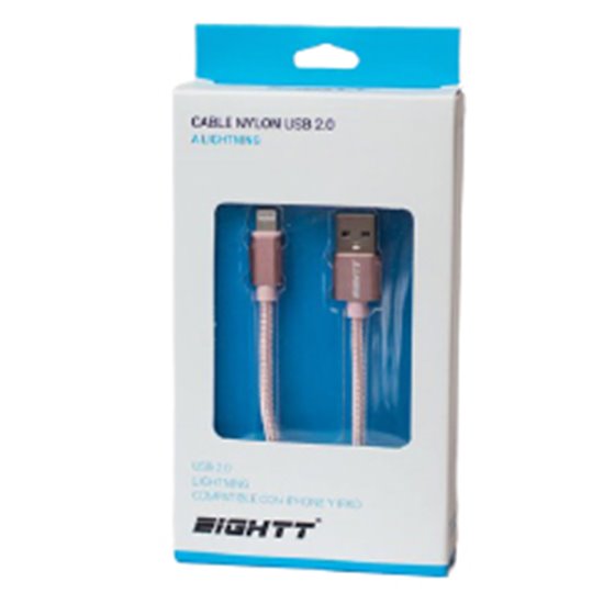 ECI-2P cable de conector Lightning 1 m Rosa