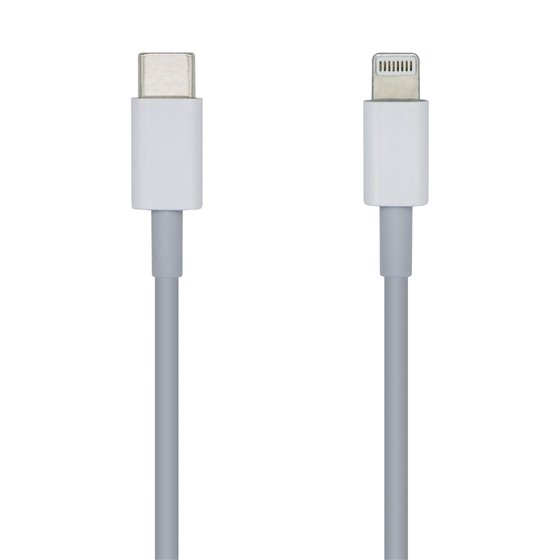 Cable USB 2.0 USB-C A Lightning PD 2A, Lightning/M-USB-C/M, Blanco, 20cm