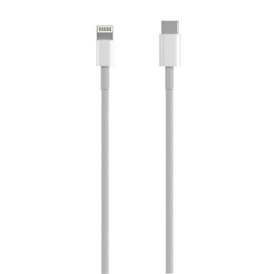 Cable USB 2.0 USB-C A Lightning PD 2A, Lightning/M-USB-C/M, Blanco, 0.5 m