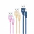 3 Cables Lightning a USB 2.0, Lightning/M-USB A/M, Rosa, Dorado y Azul Pacífico, 1 m