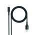 Cable Lightning a USB 2.0, Lightning/M -USB A/M, Negro, 1 m