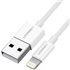 cable USB 2.0 A lightning 2m, 5V/2.4A iPhone 7 / 7plus / 6S/ 6 / 6 Plus, iPhone 5s/5c/5, iPad Mini/Mini 2, iPad 1 m Blanco