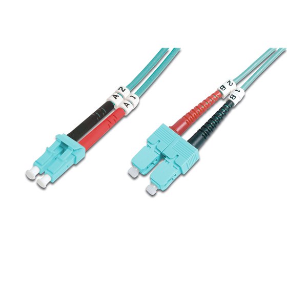 Cable de conexión de fibra óptica multimode OM 3, LC/SC