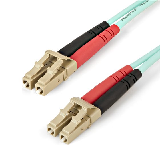 Cable de 1m de Fibra Óptica Multimodo LC/UPC a LC/UPC OM4 - 50/125µm - Fibra LOMMF/VCSEL - Redes de 100G - Cable LSZH - Baja Pér