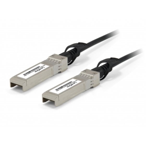 DAC-0105 Cable de fibra óptica e InfiniBand 5 m SFP+ Negro, Acero inoxidable