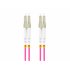 FO-LULU-MD41-0010-VT cable de fibra optica 1 m LC OM4 Violeta