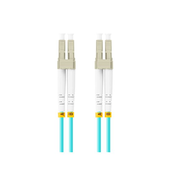 FO-LULU-MD31-0010-TQ cable de fibra optica 1 m LC OM3 Color aguamarina