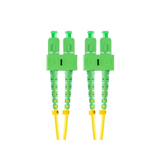 FO-SASA-SD11-0020-YE cable de fibra optica 2 m SC G.657.A1 Verde, Amarillo