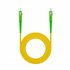 Cable de Fibra Óptica SC/APC a SC/APC Monomodo Simplex LSZH, Amarillo, 80 m