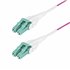 Cable de Fibra Óptica Multimodo OM4 LC a LC UPC de 10m - 50/125µm - 40G/100G - Violeta Érica - LOMMF/VCSE - Cable Uniboot de Fib