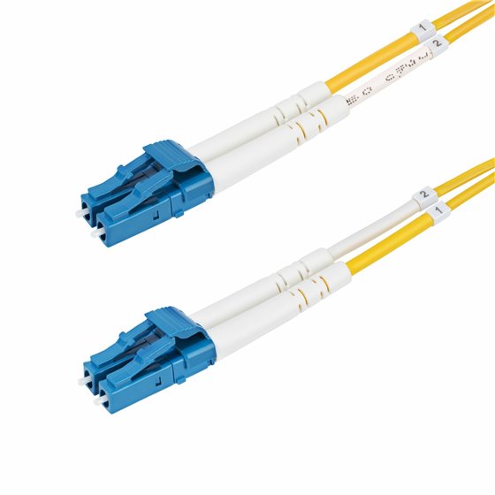 Cable de Fibra Óptica Dúplex LC a LC (UPC) OS2 Monomodo de 3m - 9/125µm - 100G - Resistente a Dobleces - Low Insertion Loss - Ca