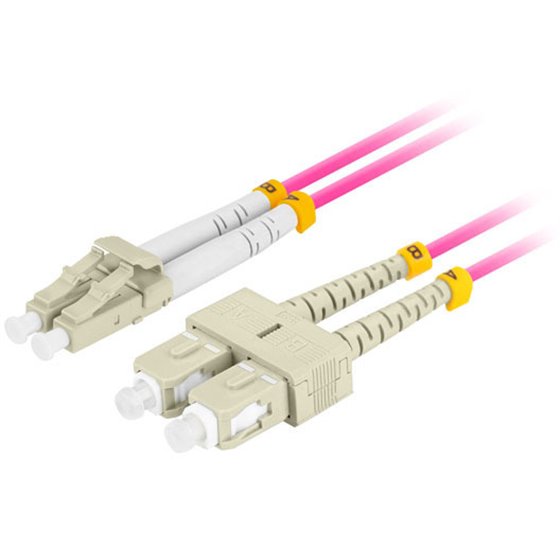 FO-LUSU-MD41-0020-VT Cable de fibra óptica e InfiniBand 2 m 2x LC 2x SC LC/SC Rosa