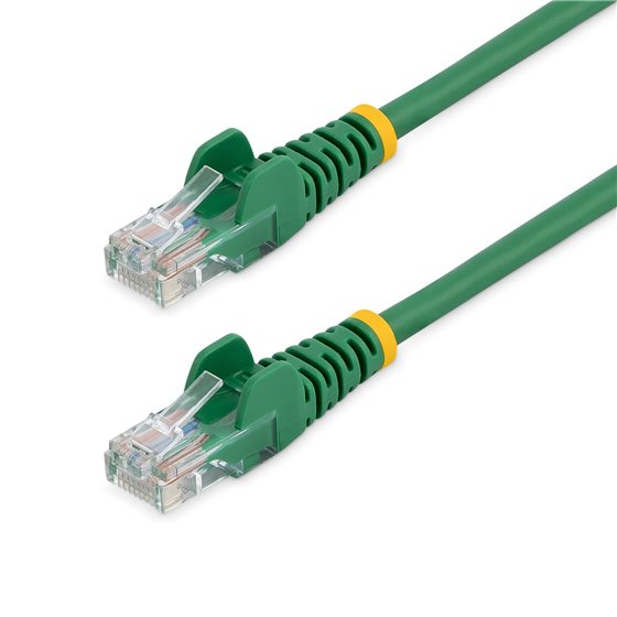 Cable de 1m Verde de Red Fast Ethernet Cat5e RJ45 sin Enganche - Cable Patch Snagless