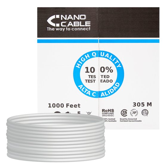 CABLE RED RJ45 CAT.6 UTP RIGIDO AWG24, 305 M