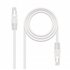 CABLE RED LATIGUILLO RJ45 CAT.6 UTP AWG24, BLANCO, 1.0 M