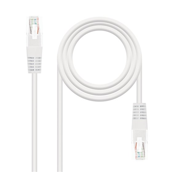 CABLE RED LATIGUILLO RJ45 CAT.6 UTP AWG24, BLANCO, 1.0 M