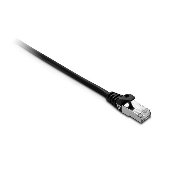Cable negro Cat7 blindado y laminado (SFTP) con conector RJ45 macho a RJ45 macho 5m 16.4ft