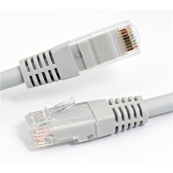 RJ-45 Cat6 M-M 10m cable de red Gris