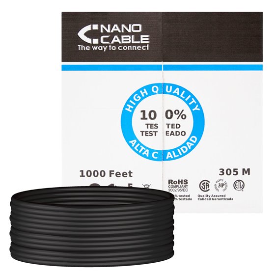 10.20.0504-EXT-BK cable de red Negro 305 m Cat6 U/UTP (UTP)