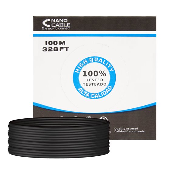Cable Red RJ45 Cat.5e UTP Rigido AWG24 Exterior, 100 M