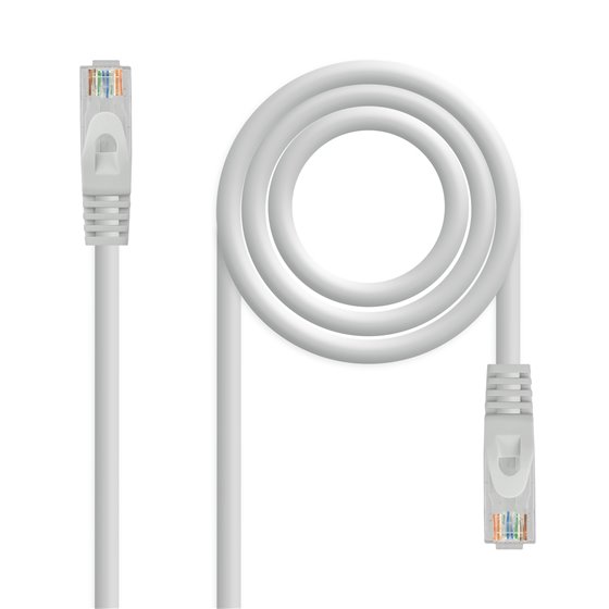 Cable de red latiguillo RJ45 LSZH Cat.6A UTP AWG24, Gris, 1.0 m