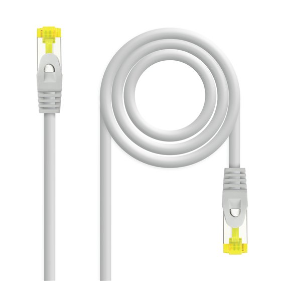 Cable de red latiguillo RJ45 LSZH Cat.6A SFTP AWG26, Gris, 1.0 m