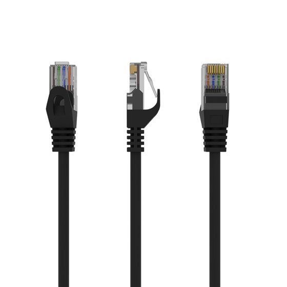 PP6U-0.5M cable de red Negro 0,5 m Cat6 U/UTP (UTP)