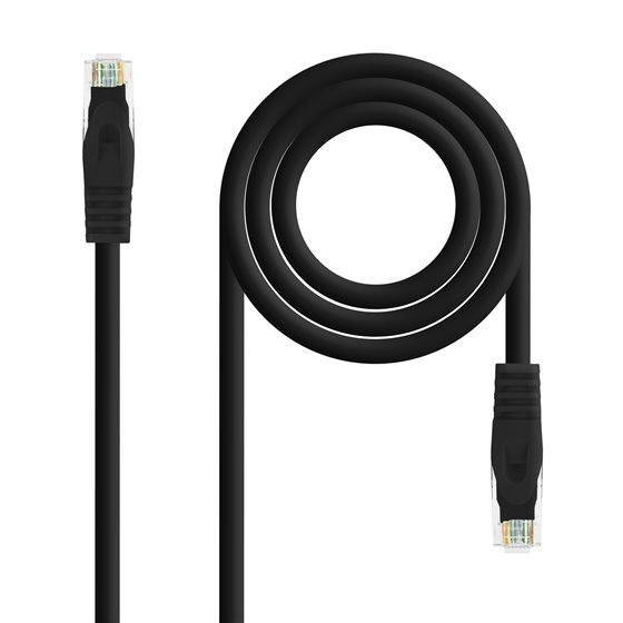 Cable de red latiguillo RJ45 LSZH Cat.6A UTP AWG24, Negro, 3.0m