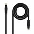 Cable de red latiguillo RJ45 LSZH Cat.6A UTP AWG24, Negro, 2.0m