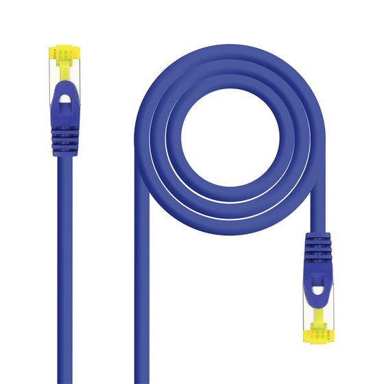 Cable de red latiguillo RJ45 LSZH Cat.6A SFTP AWG26, Azul, 2.0 m