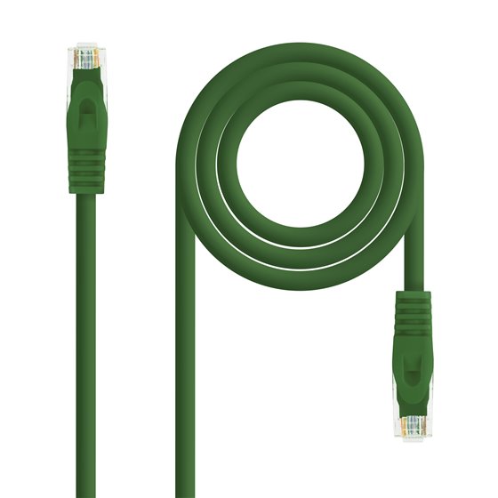Cable de red latiguillo RJ45 LSZH Cat.6A UTP AWG24, Verde, 1.0m