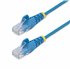 Cable Cat6 de 2m - Delgado - con Conectores RJ45 sin Enganches - Azul