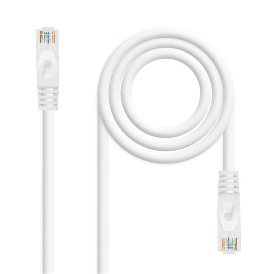 Cable de red latiguillo RJ45 LSZH Cat.6A UTP AWG24, Blanco, 3.0m