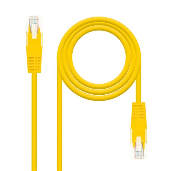 CABLE RED LATIGUILLO RJ45 CAT.6 UTP AWG24, AMARILLO, 0.5 M