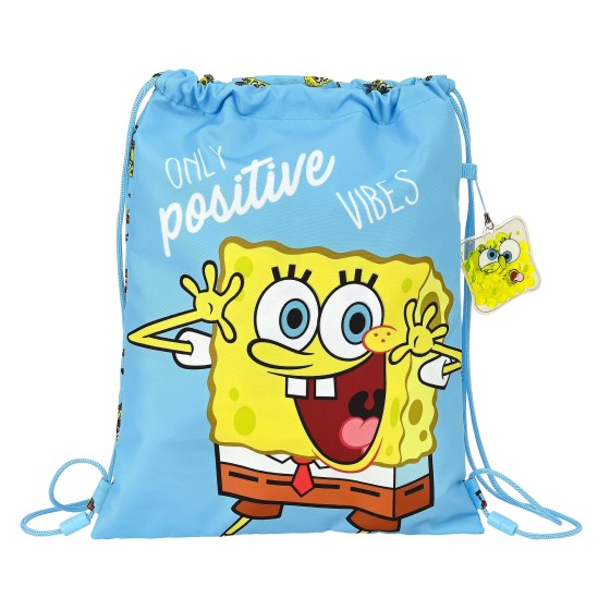 Saco Mochila BOB ESPONJA Positive Vibes 26 x 34 cm.