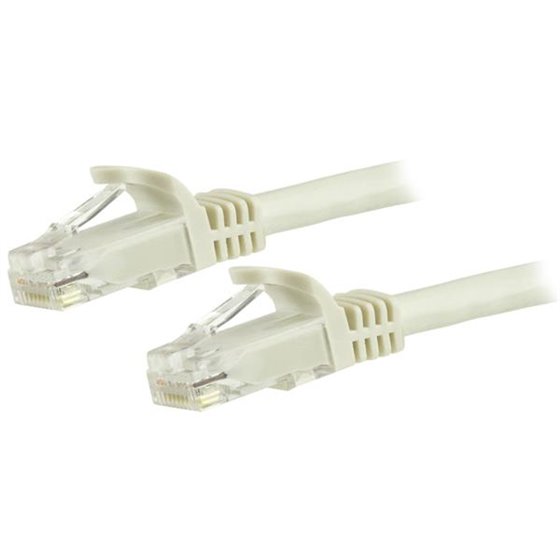 Cable de 1,5m Cat6 Ethernet de Red Blanco - RJ45 sin Enganches - 24AWG