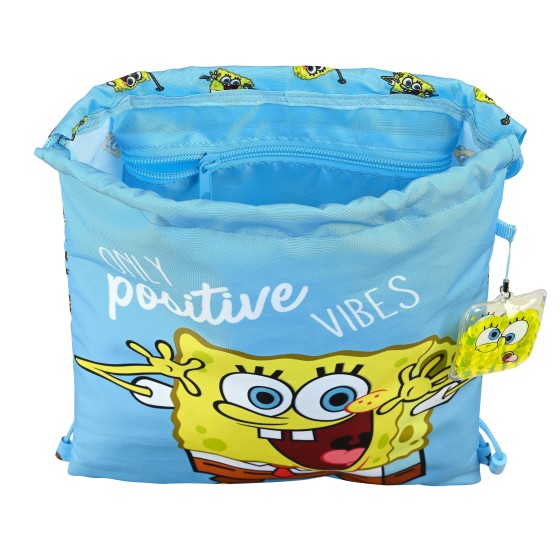 Saco Mochila BOB ESPONJA Positive Vibes 26 x 34 cm.