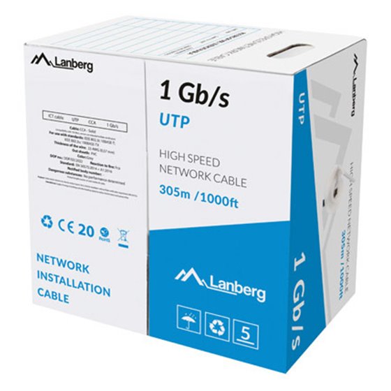LCU6-10CC-0305-S cable de red Gris 305 m U/UTP (UTP)