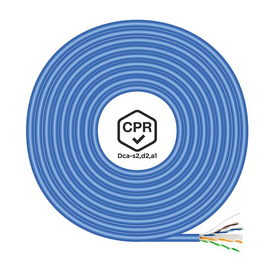 Cable de Red RJ45 LSZH CPR Dca CAT.6 UTP AWG24, Azul, 100 m