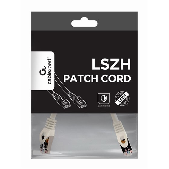 PP6A-LSZHCU-W-0.25M cable de red Blanco 0,25 m Cat6a S/FTP (S-STP)