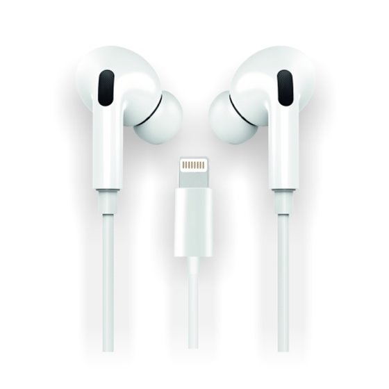 AURICULARES TECHONE BOTON LIGHTNING BLAN