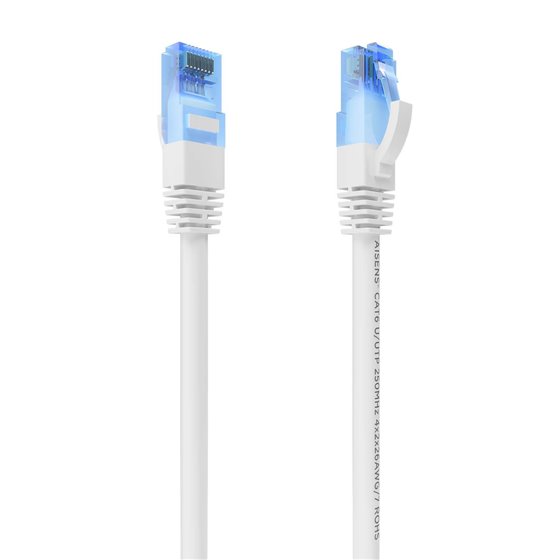 Cable De Red Latiguillo RJ45 Cat.6 UTP AWG26 CCA, Blanco, 25 cm