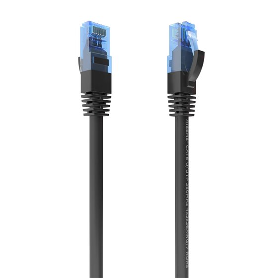 Cable De Red Latiguillo RJ45 Cat.6 UTP AWG26 CCA, Negro, 10 m